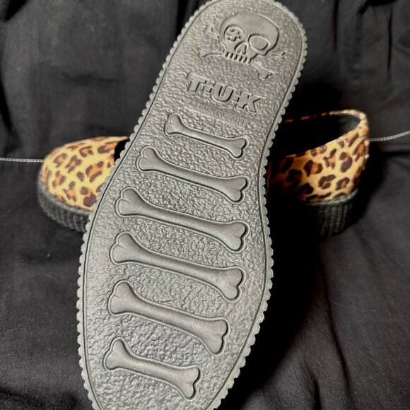T.U.K. Mary Janes Leopard Print US 9 UK 7 TUK Rockabilly Goth - Picture 5 of 5